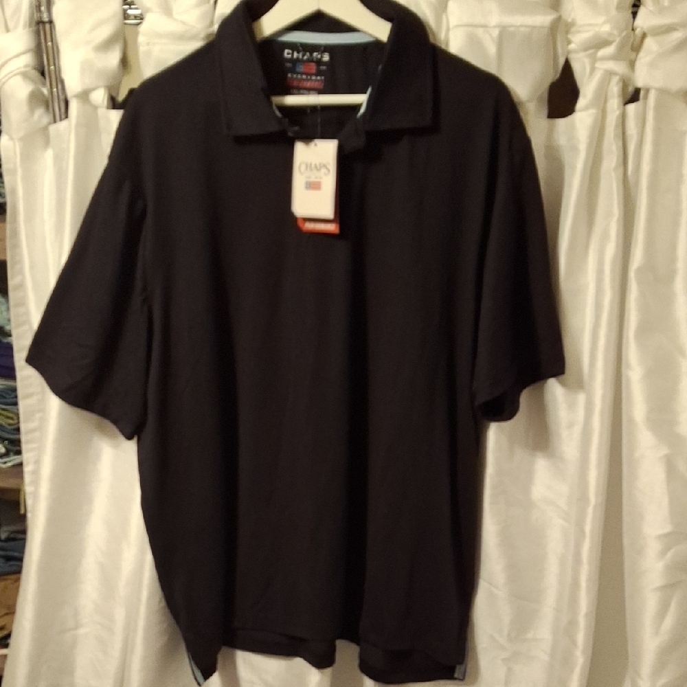 Chaps Men's Polo Shirt in Black XXL